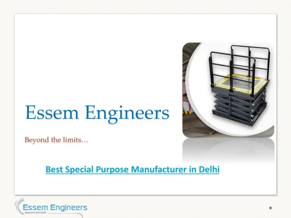 Leading Special Purpose Machine Manufacturer in Delhi