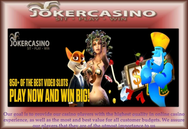 Online Casino, Casino Bonus, Joker Casino