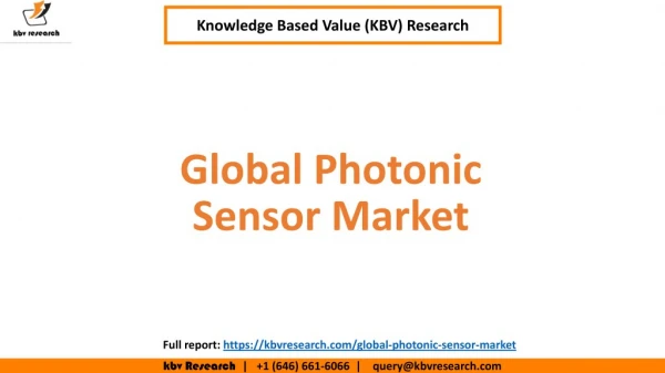Global Photonic Sensor Market Share 2022
