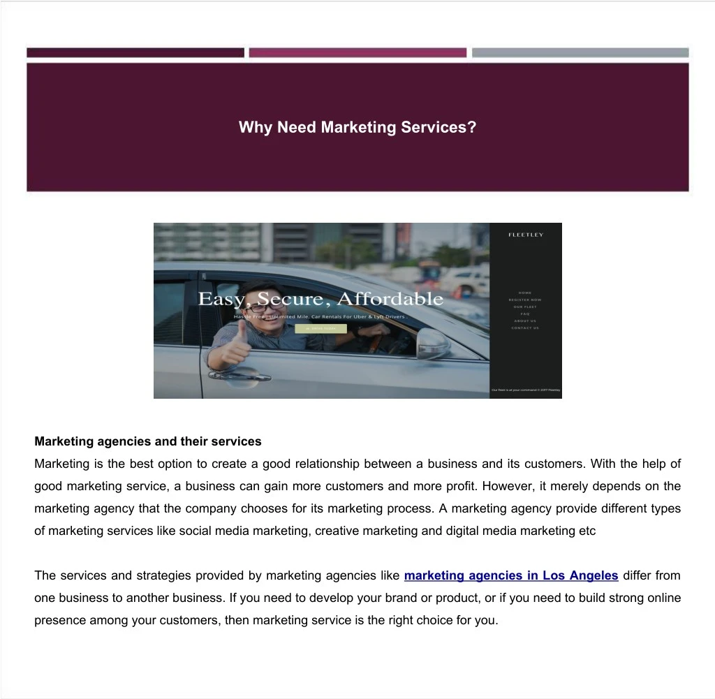 why need marketing services