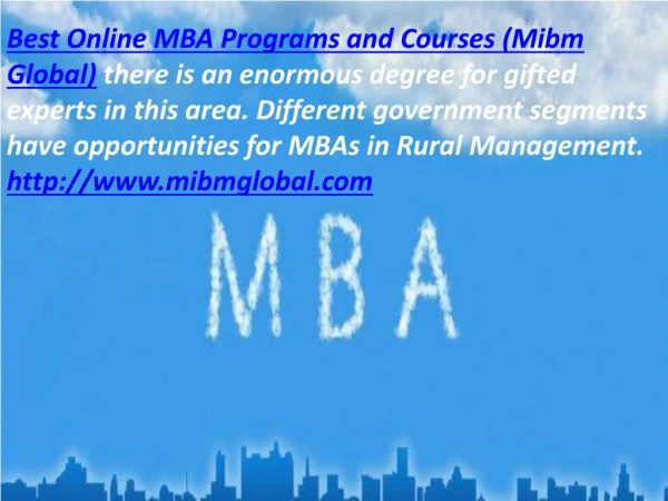 Best Online MBA Programs and online courses
