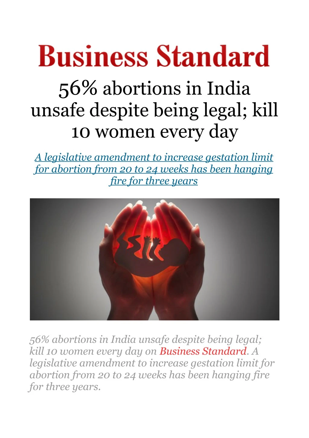 56 abortions in india unsafe despite being legal