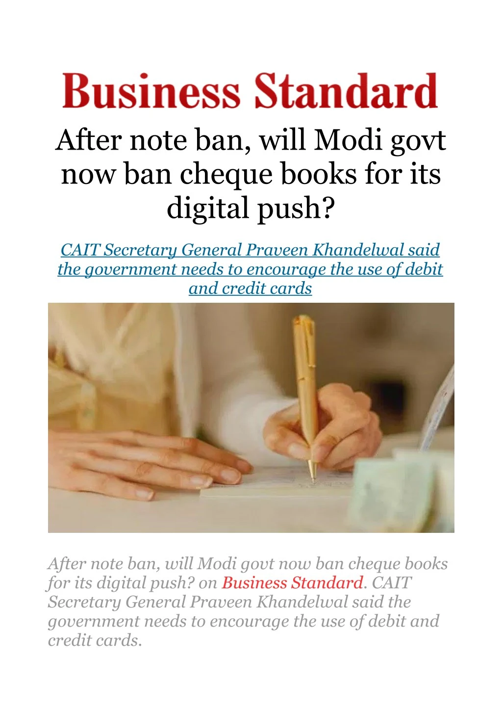after note ban will modi govt now ban cheque