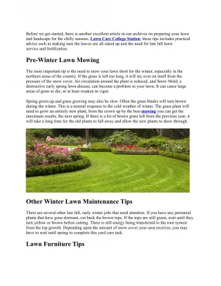How to Prepare Your Lawn for Winter - slide 1