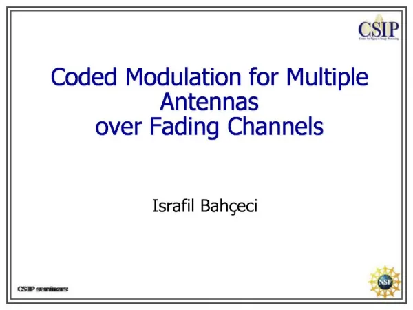 Coded Modulation for Multiple Antennas over Fading Channels