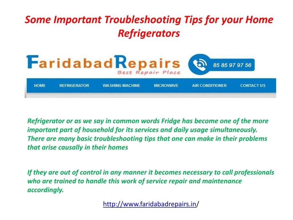 some important troubleshooting tips for your home