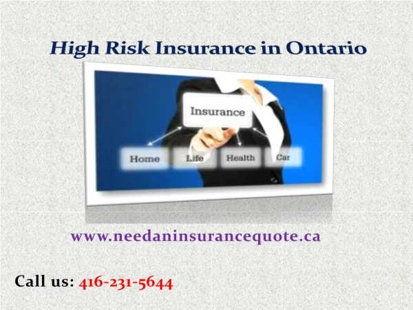 How Can Find the Best High Risk Insurance in Ontario