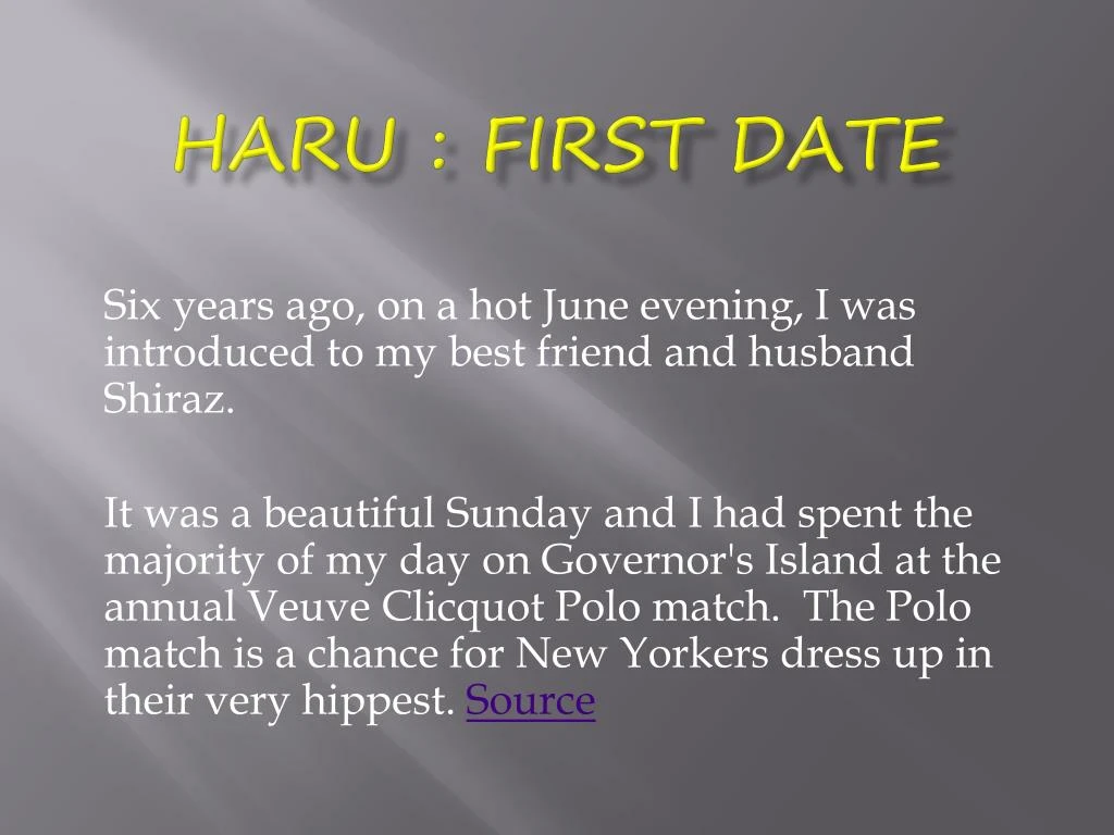 haru first date