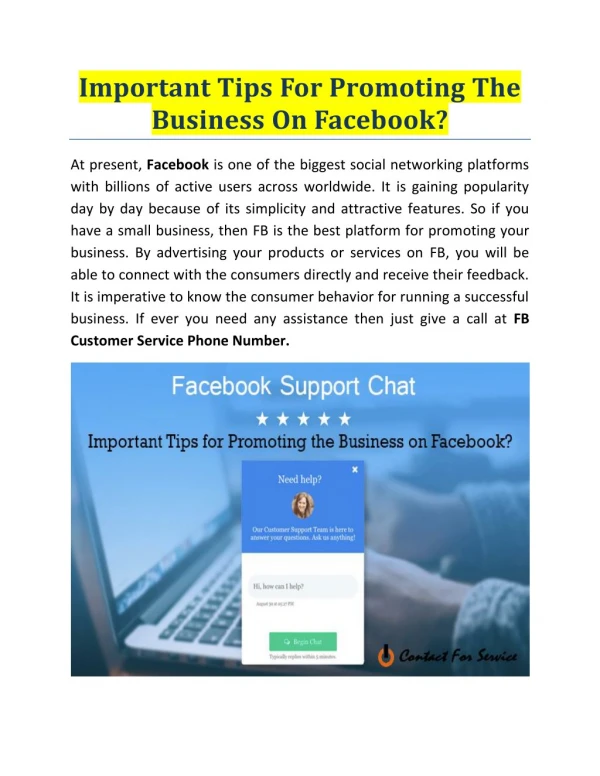 Important Tips For Promoting The Business On Facebook?