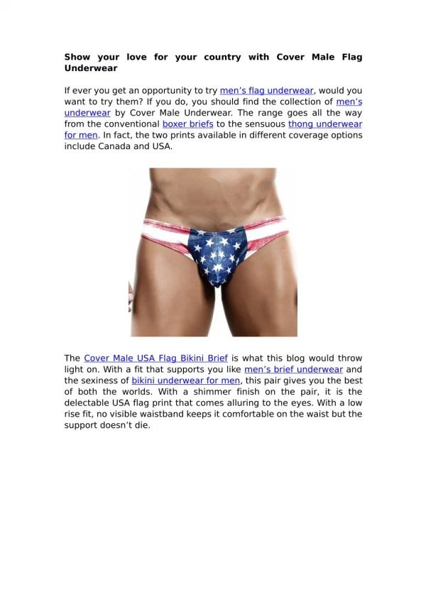 Be gentle on your manhood with Agacio Bikini Brief