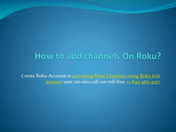 How to add channels On Roku?