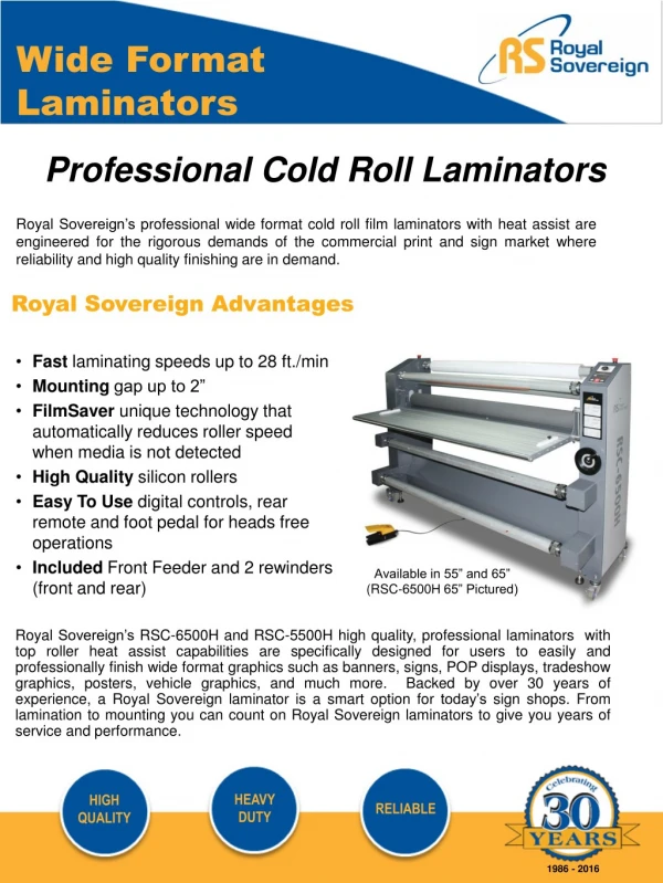 Royal Sovereigns Roll Laminators Machine – PrintFinish.com