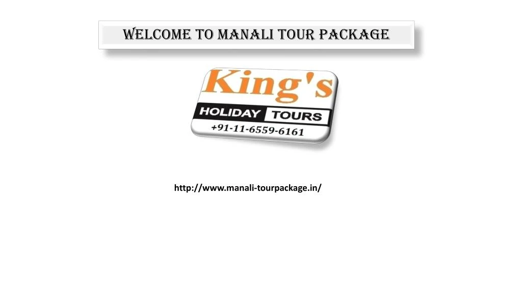 welcome to manali tour package