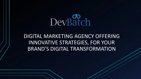 Digital Marketing Agency - DevBatch