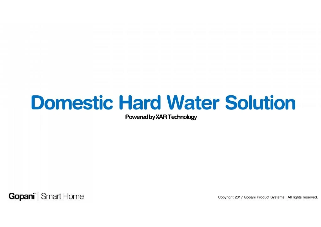 domestic hard water solution