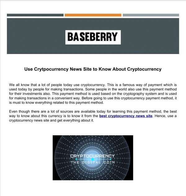 Use Crytpocurrency News Site to Know About Cryptocurrency