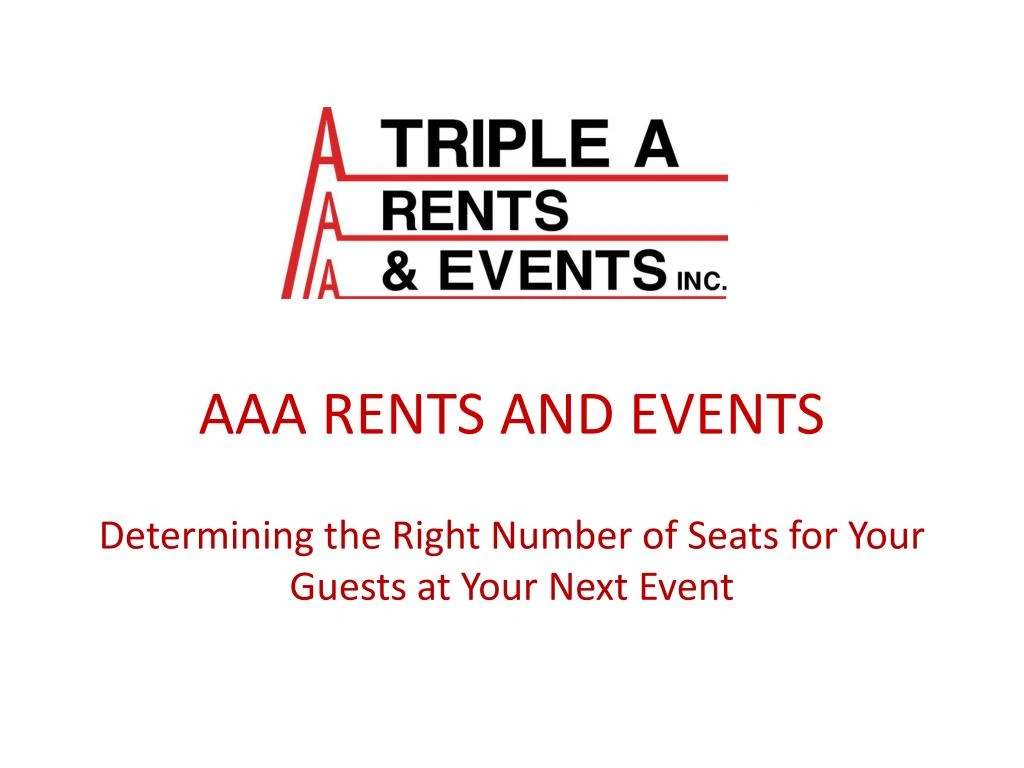aaa rents and events
