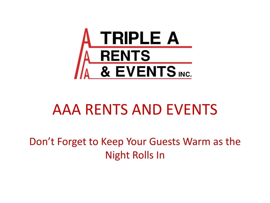 aaa rents and events