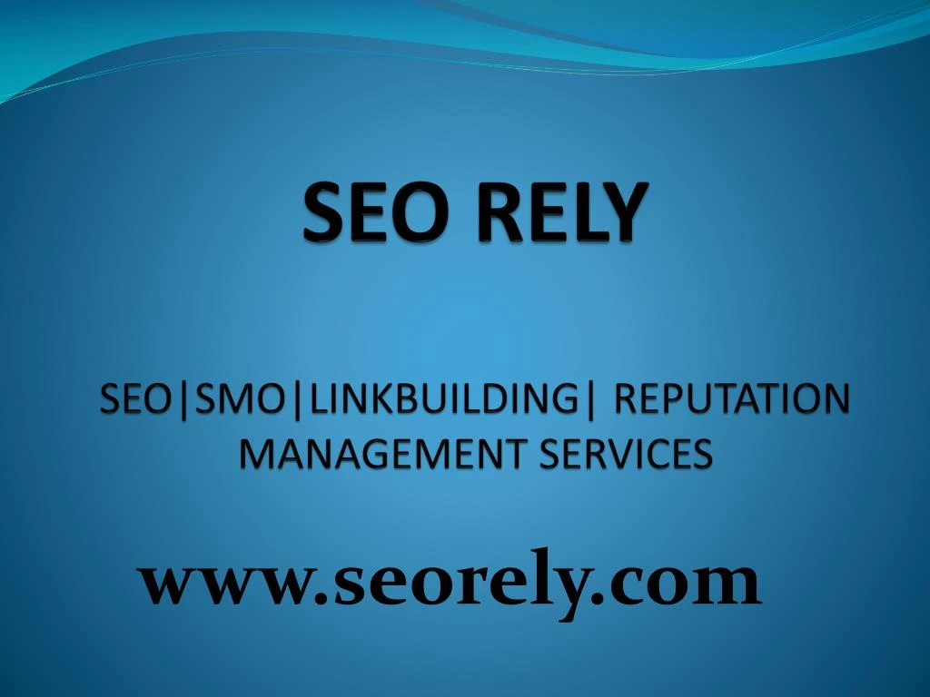seo rely seo smo linkbuilding reputation management services