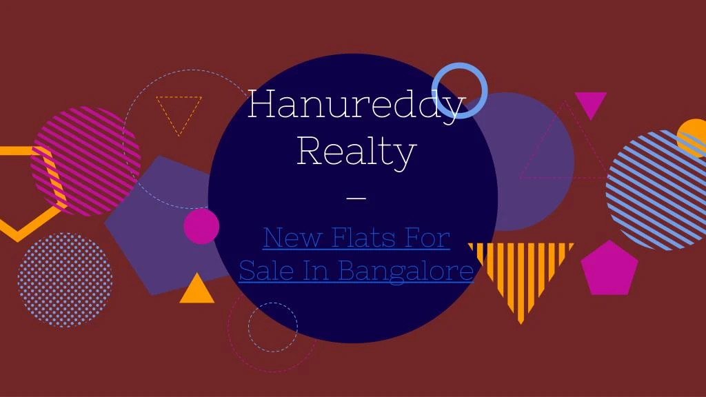 hanureddy realty new flats for sale in bangalore