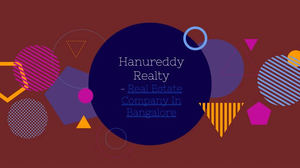 hanureddy realty real estate company in bangalore