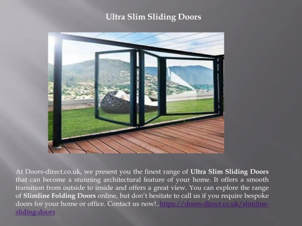 Ultra Slim Sliding Doors