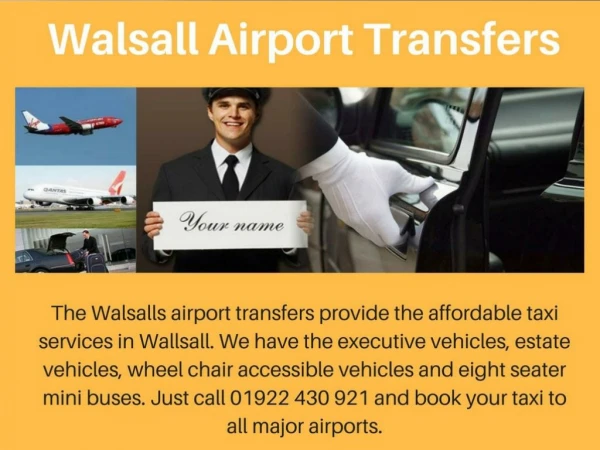 Walsall Taxi Company - Walsall Airport Transfers