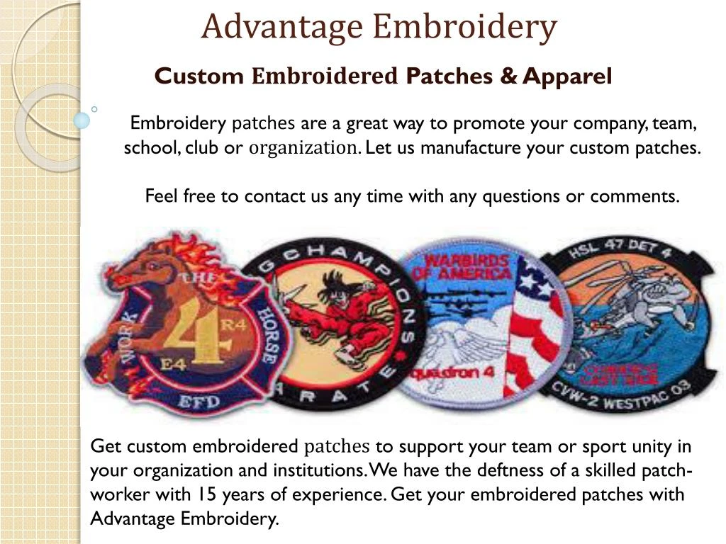 advantage embroidery