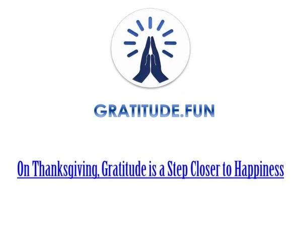 Gratitude and happiness