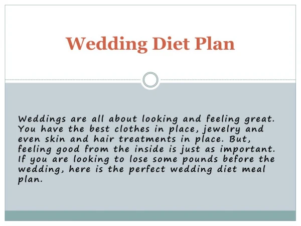 Get Free Diet Plan for Wedding | 98Fit