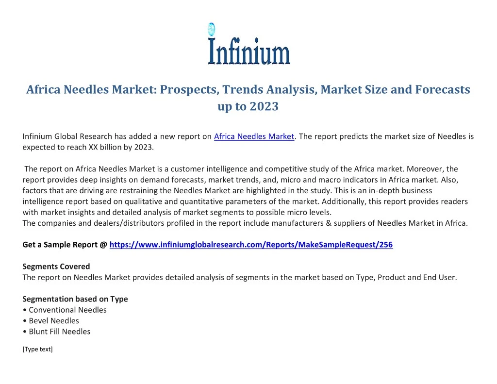 africa needles market prospects trends analysis