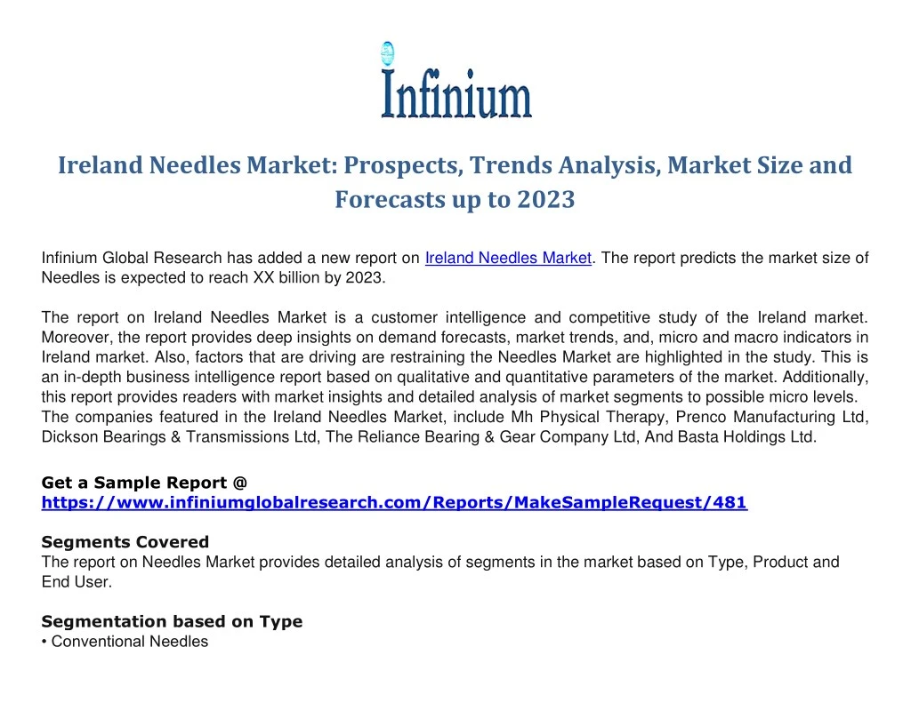 ireland needles market prospects trends analysis