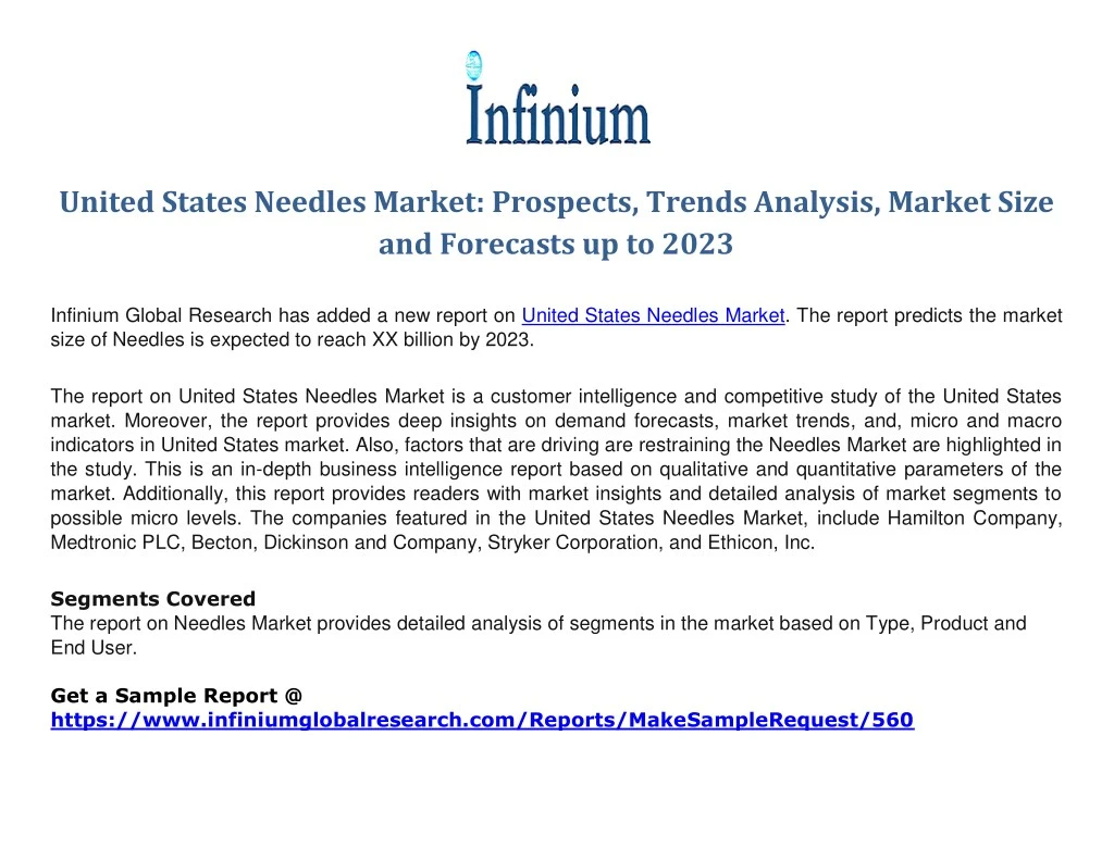 united states needles market prospects trends