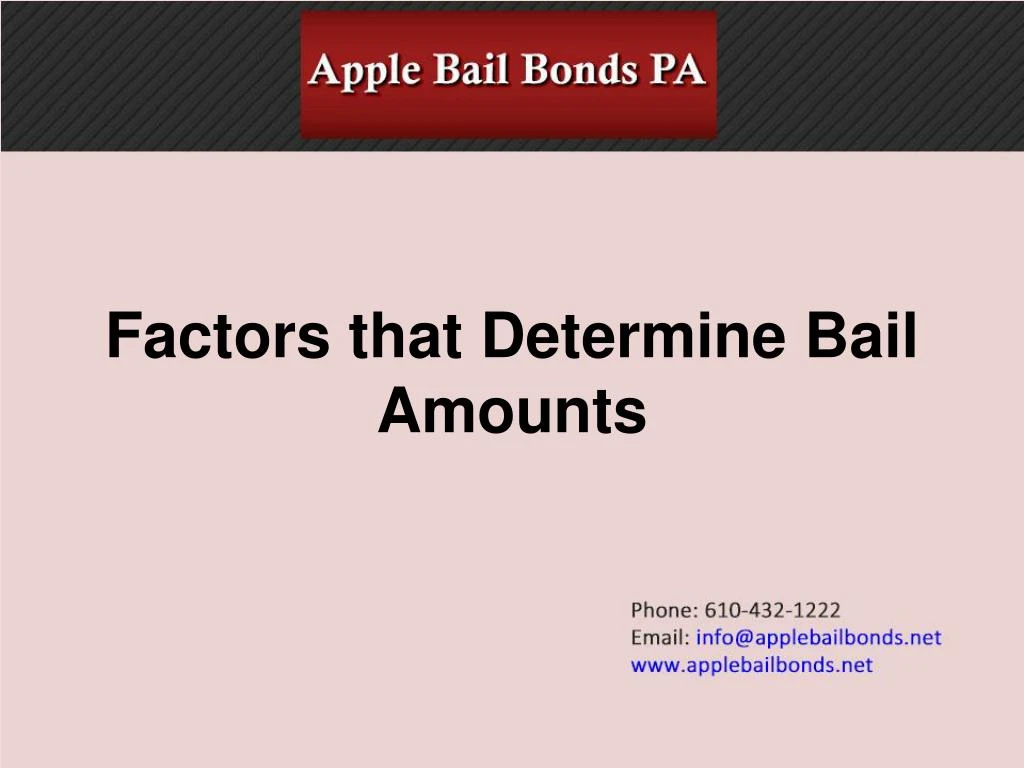 factors that determine bail amounts