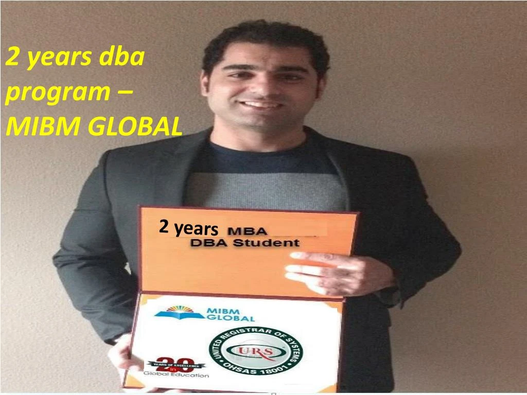 2 years dba program mibm global