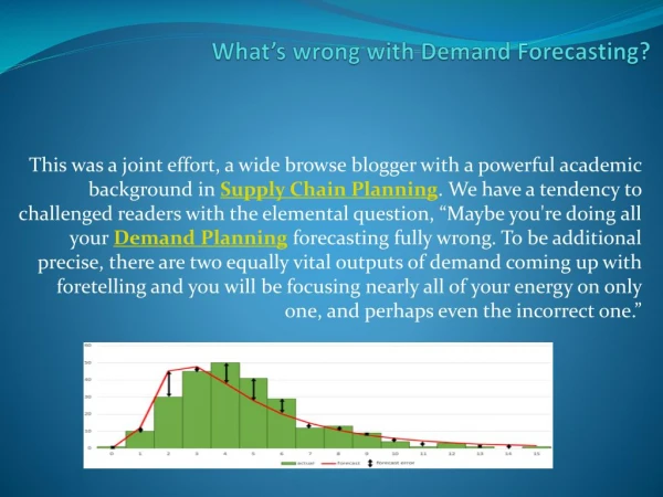 What’s wrong with Demand Forecasting?