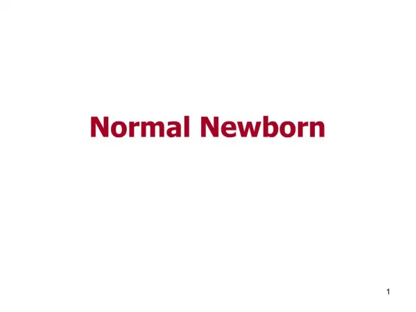 Normal Newborn