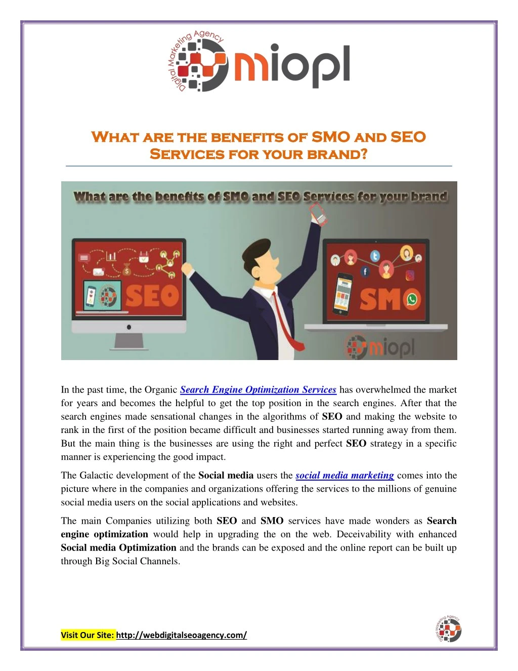 what are the benefits of smo and seo what
