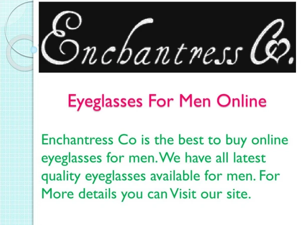 Eyeglasses For Men Online
