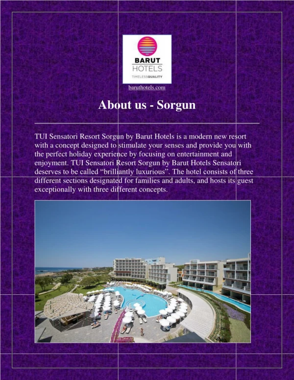 TUI Sensatori Resort Sorgun by Barut Hotels