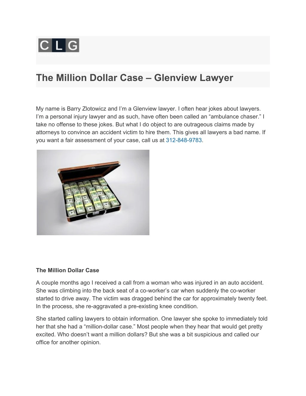 the million dollar case glenview lawyer