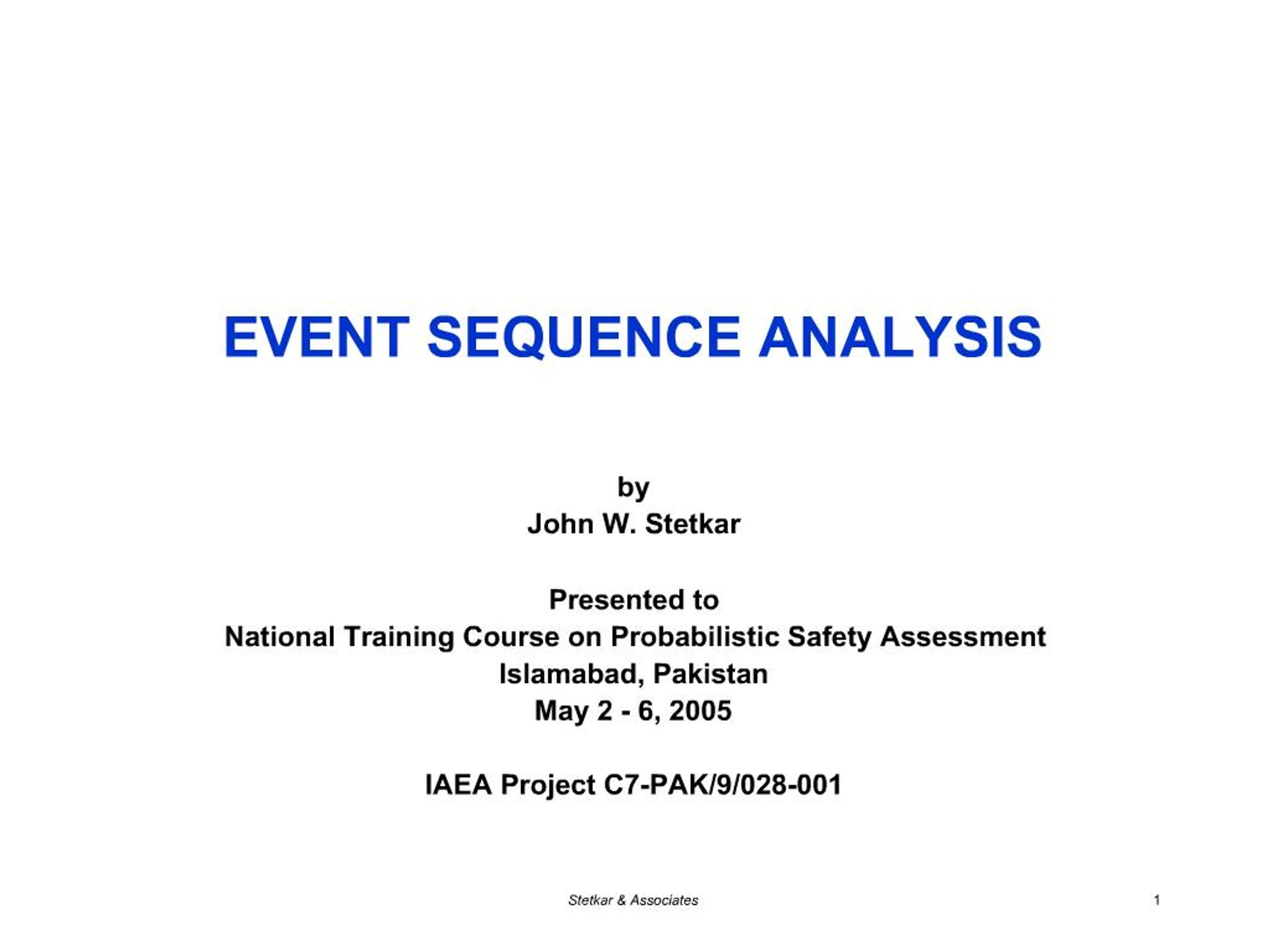 PPT - EVENT SEQUENCE ANALYSIS PowerPoint Presentation, free download ...