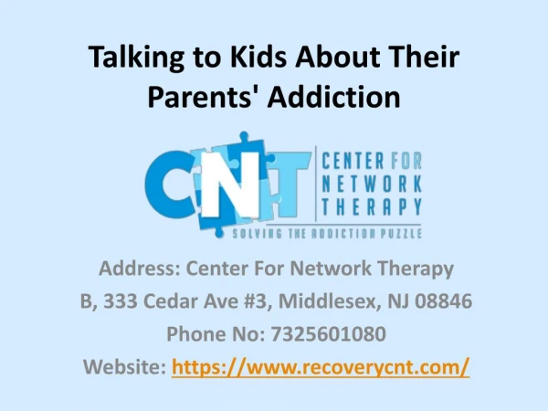 Talking to Kids About Their Parents' Addiction