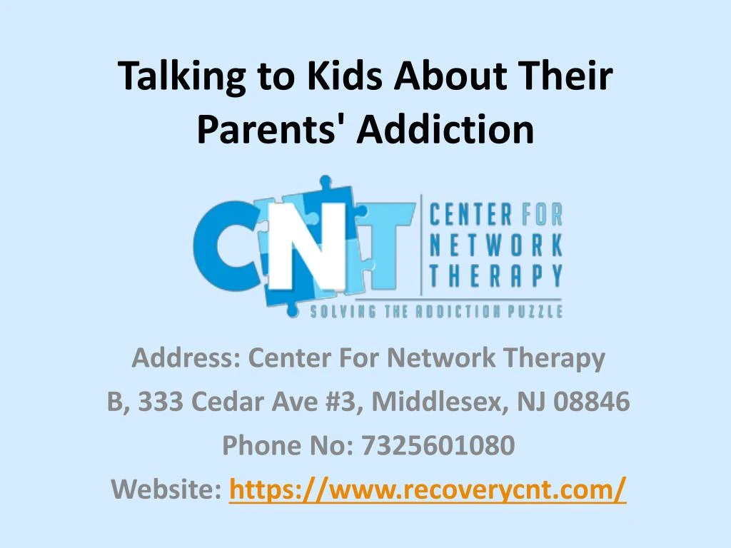 talking to kids about their parents addiction