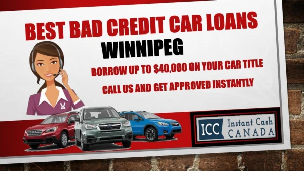 Best Bad Credit Car Loans Winnipeg