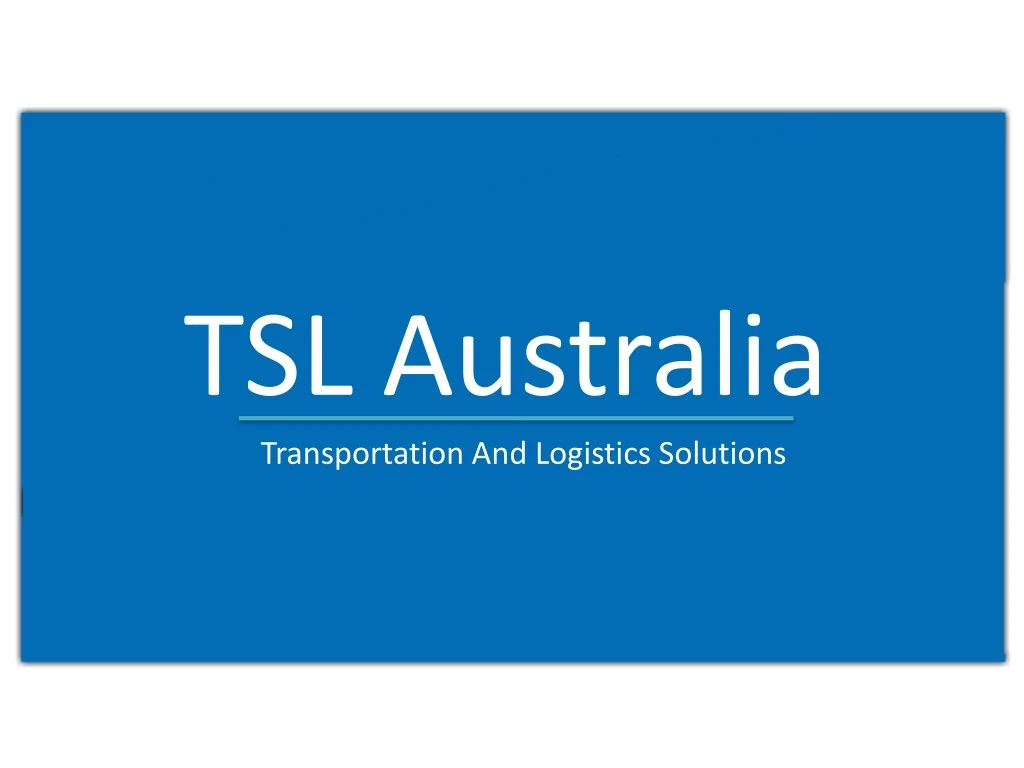 transportation and logistics solutions