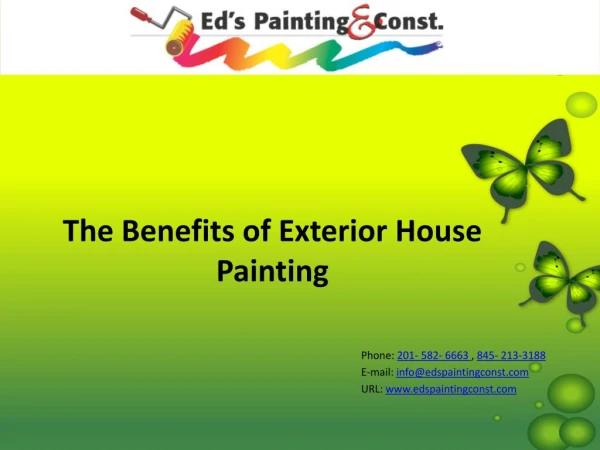 Benefits of Exterior House Painting
