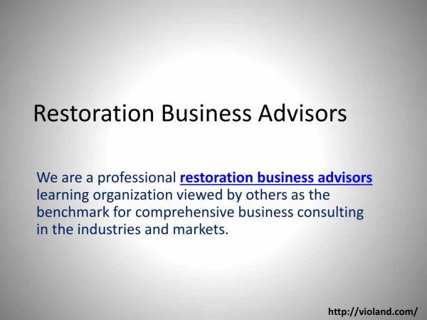 Restoration Business Advisors