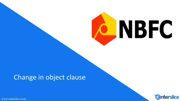 Procedure for Change in Object Clause of NBFC