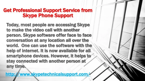 Get Professional Support Service from Skype Phone Support